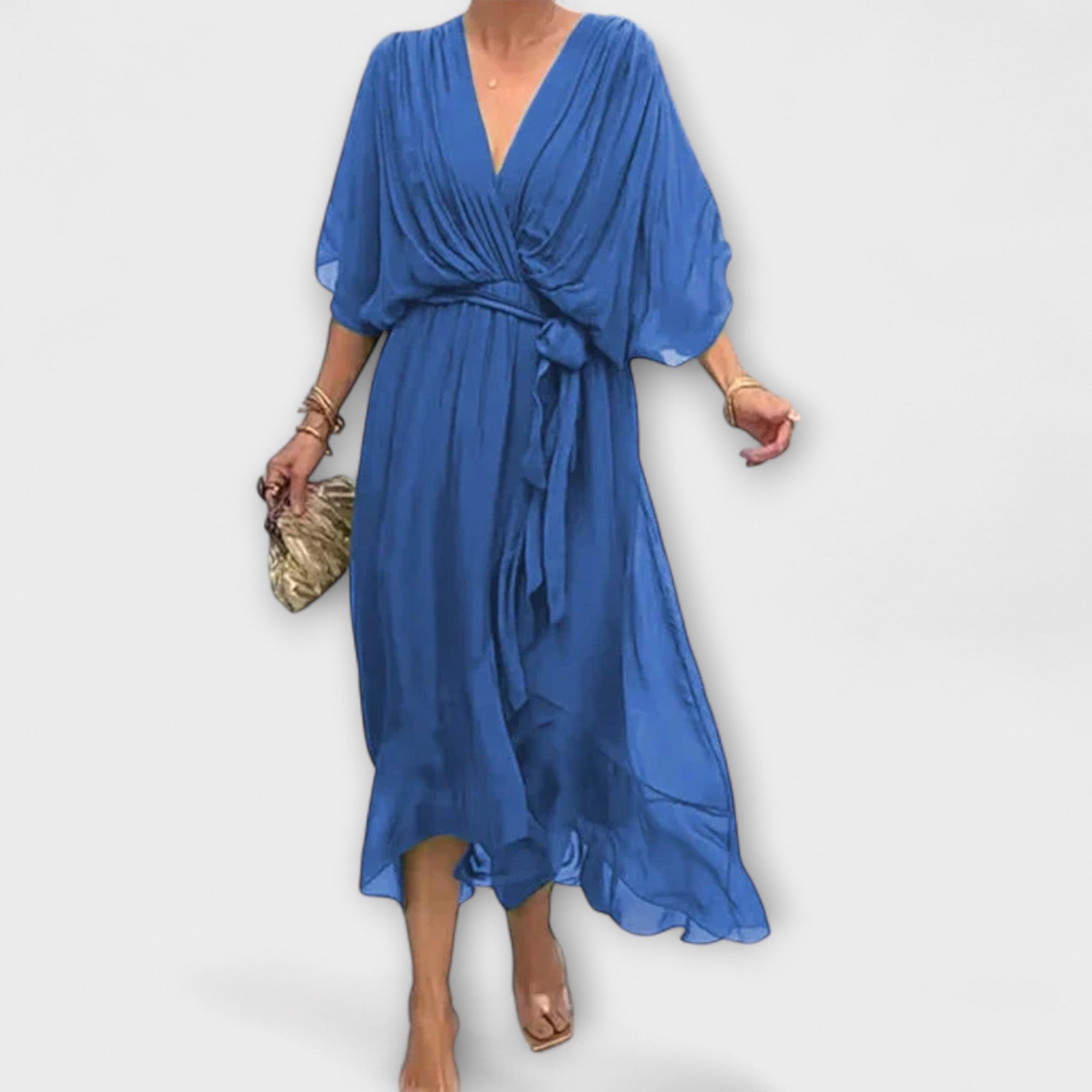 Aurora | Chiffon Dress with V-Neck