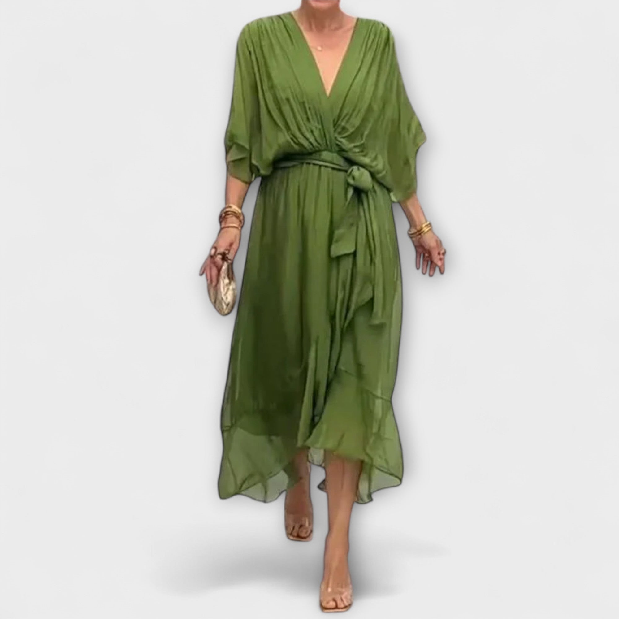 Aurora | Chiffon Dress with V-Neck