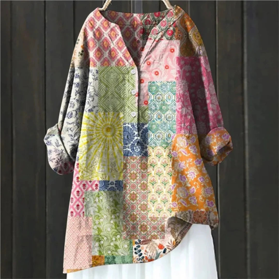 Marlo™ | Chic Blouse with Floral Accents