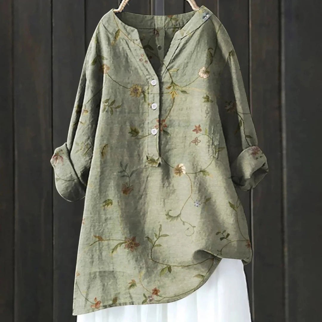 Marlo™ | Chic Blouse with Floral Accents