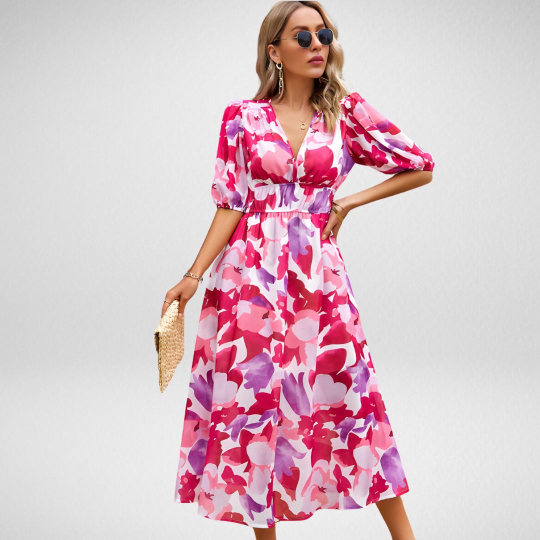 Erica™️ | Charming V-Neck Dress